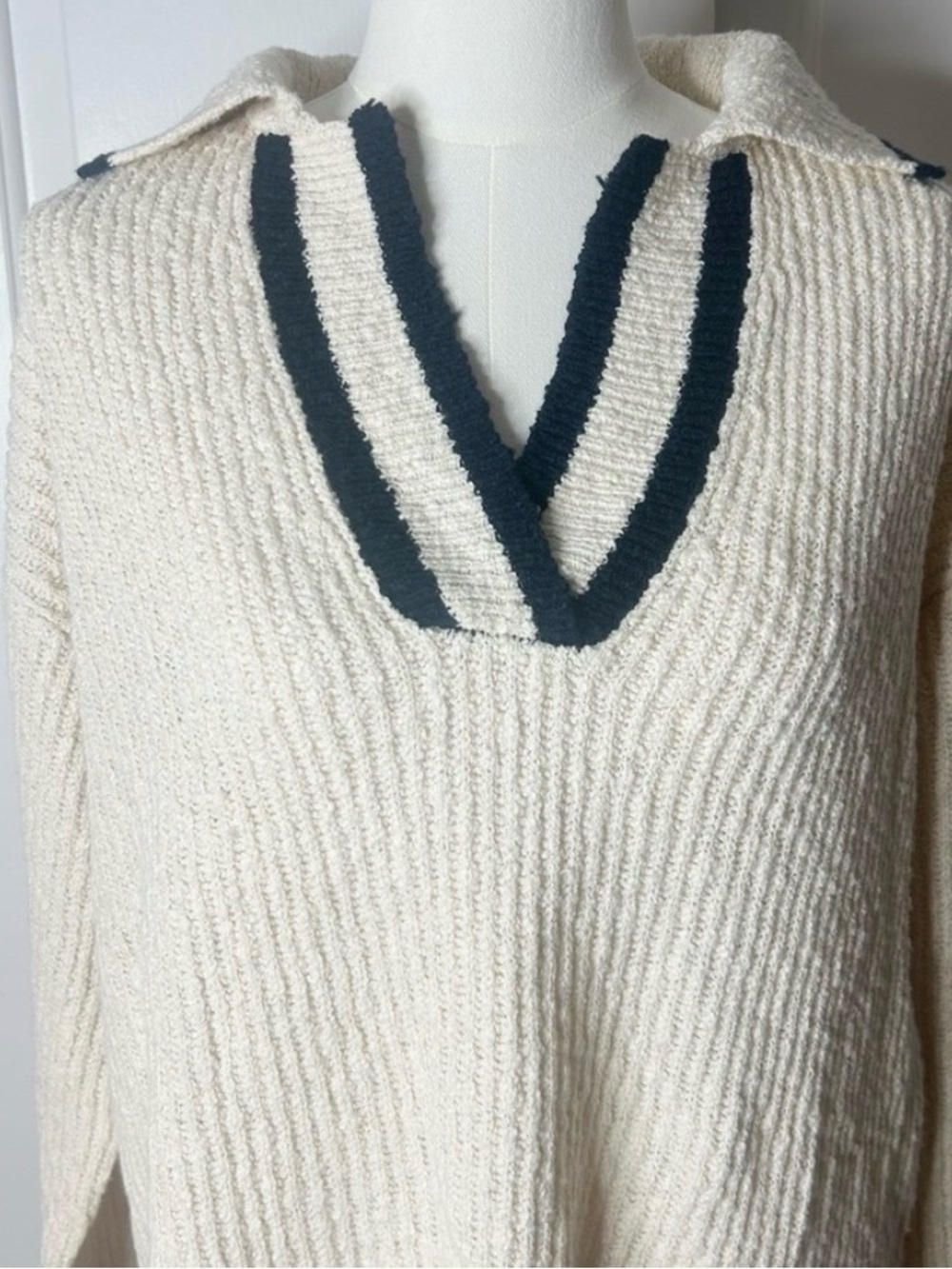 Like New Z Supply Hammond Oversized Polo Sweater (Size L) - Picture 5 of 9